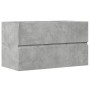 Armario pared baño madera ingeniería gris hormigón 80x38,5x45cm