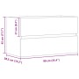 Mueble de lavabo madera ingeniería roble artisian 90x38,5x45 cm