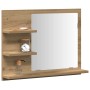Espejo mueble de cuarto de baño roble artisan 60x10,5x45 cm
