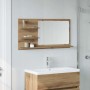 Espejo mueble baño madera ingeniería roble artisan 90x11x45 cm