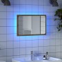 Espejo de baño con luz LED roble artisan 60x8,5x38 cm