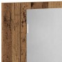 Armario con espejo LED madera ingeniería envejecida 60x12x45 cm