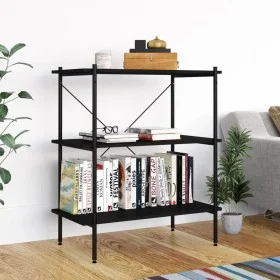 Black 3-tier shelving unit 80x40x92 cm by vidaXL, Bookcases and shelves - Ref: Foro24-336339, Price: 79,50 €, Discount: %
