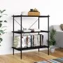Estantería de 3 niveles negra 80x40x92 cm de vidaXL, Librerías y estanterías - Ref: Foro24-336339, Precio: 79,44 €, Descuento: %