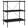 Black 3-tier shelving unit 80x40x92 cm by vidaXL, Bookcases and shelves - Ref: Foro24-336339, Price: 80,97 €, Discount: %
