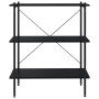 Black 3-tier shelving unit 80x40x92 cm by vidaXL, Bookcases and shelves - Ref: Foro24-336339, Price: 80,97 €, Discount: %