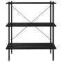 Estantería de 3 niveles negra 80x40x92 cm de vidaXL, Librerías y estanterías - Ref: Foro24-336339, Precio: 79,44 €, Descuento: %
