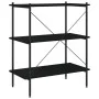 Estantería de 3 niveles negra 80x40x92 cm de vidaXL, Librerías y estanterías - Ref: Foro24-336339, Precio: 79,44 €, Descuento: %