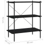Black 3-tier shelving unit 80x40x92 cm by vidaXL, Bookcases and shelves - Ref: Foro24-336339, Price: 80,97 €, Discount: %