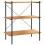 3-stöckiges Regal in Schwarz und Eiche 80x40x92 cm von vidaXL, Bücherregale und Regale - Ref: Foro24-336340, Preis: 75,42 €, ...