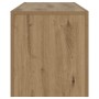 Mueble de TV luces LED madera roble artisan 120x36,5x40 cm
