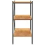 3-level black and oak shelving unit 80x40x92 cm by vidaXL, Bookcases and shelves - Ref: Foro24-336340, Price: 74,11 €, Discou...