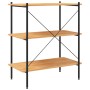 3-level black and oak shelving unit 80x40x92 cm by vidaXL, Bookcases and shelves - Ref: Foro24-336340, Price: 75,42 €, Discou...