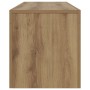 Mueble de TV luces LED madera roble artisan 140x36,5x40 cm