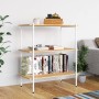 3-level white and oak bookshelf 80x40x92 cm by vidaXL, Bookcases and shelves - Ref: Foro24-336342, Price: 80,27 €, Discount: %