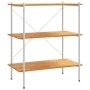 3-level white and oak bookshelf 80x40x92 cm by vidaXL, Bookcases and shelves - Ref: Foro24-336342, Price: 78,14 €, Discount: %