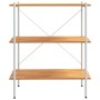 3-level white and oak bookshelf 80x40x92 cm by vidaXL, Bookcases and shelves - Ref: Foro24-336342, Price: 80,27 €, Discount: %
