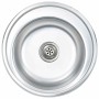 Fregadero de cocina con colador y sifón de acero inoxidable