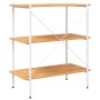 3-level white and oak bookshelf 80x40x92 cm by vidaXL, Bookcases and shelves - Ref: Foro24-336342, Price: 80,27 €, Discount: %