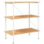 3-level white and oak bookshelf 80x40x92 cm by vidaXL, Bookcases and shelves - Ref: Foro24-336342, Price: 78,14 €, Discount: %