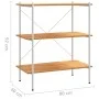 3-level white and oak bookshelf 80x40x92 cm by vidaXL, Bookcases and shelves - Ref: Foro24-336342, Price: 78,14 €, Discount: %