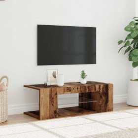Mueble TV luces LED madera ingeniería envejecida 90x39x30 cm en Muebles TV | Comprar online en Foro24