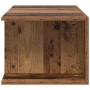 Mueble TV luces LED madera ingeniería envejecida 90x39x30 cm