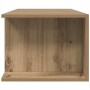 Mueble de TV luces LED madera roble artisan 90x39x30 cm