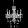 Runder Kronleuchter mit silbernen Kristallperlen 5xE14 von vidaXL, Lampen - Ref: Foro24-281601, Preis: 74,87 €, Rabatt: %