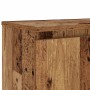 Mueble TV luces LED madera ingeniería envejecida 120x30x36 cm
