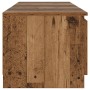 Mueble TV luces LED madera ingeniería envejecida 140x40x36 cm