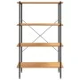 4-tier black and oak shelving unit 80x40x130 cm by vidaXL, Bookcases and shelves - Ref: Foro24-336344, Price: 101,28 €, Disco...
