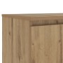 Mueble de TV luces LED madera roble artisan 140x40x36 cm
