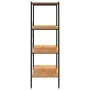 4-tier black and oak shelving unit 80x40x130 cm by vidaXL, Bookcases and shelves - Ref: Foro24-336344, Price: 101,28 €, Disco...