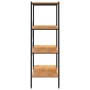 Estantería de 4 niveles negro y roble 80x40x130 cm de vidaXL, Librerías y estanterías - Ref: Foro24-336344, Precio: 103,27 €,...