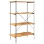 4-tier black and oak shelving unit 80x40x130 cm by vidaXL, Bookcases and shelves - Ref: Foro24-336344, Price: 101,28 €, Disco...