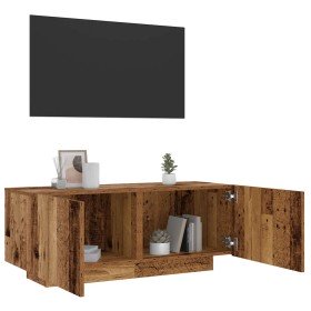 Mueble de TV madera de ingeniería envejecida 100x35x40 cm