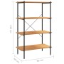 Estantería de 4 niveles negro y roble 80x40x130 cm de vidaXL, Librerías y estanterías - Ref: Foro24-336344, Precio: 103,27 €,...