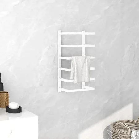 White steel towel rack 24x12x48 cm by vidaXL, Towel racks - Ref: Foro24-336124, Price: 30,92 €, Discount: %