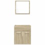 Set de muebles de baño 2 pzas madera contrachapada roble Sonoma