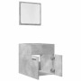 Set muebles de baño 2 piezas madera contrachapada gris hormigón