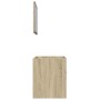Set de muebles de baño 2 pzas madera contrachapada roble Sonoma