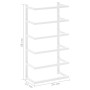 White steel towel rack 24x12x48 cm by vidaXL, Towel racks - Ref: Foro24-336124, Price: 32,60 €, Discount: %