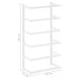 White steel towel rack 24x12x48 cm by vidaXL, Towel racks - Ref: Foro24-336124, Price: 30,92 €, Discount: %