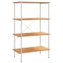 4-stöckiges Regal in Weiß und Eiche, 80 x 40 x 130 cm von vidaXL, Bücherregale und Regale - Ref: Foro24-336346, Preis: 93,73 ...