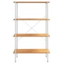 4-stöckiges Regal in Weiß und Eiche, 80 x 40 x 130 cm von vidaXL, Bücherregale und Regale - Ref: Foro24-336346, Preis: 93,73 ...