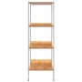 4-stöckiges Regal in Weiß und Eiche, 80 x 40 x 130 cm von vidaXL, Bücherregale und Regale - Ref: Foro24-336346, Preis: 93,73 ...