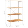 4-stöckiges Regal in Weiß und Eiche, 80 x 40 x 130 cm von vidaXL, Bücherregale und Regale - Ref: Foro24-336346, Preis: 93,73 ...
