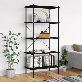 Black 5-tier shelving unit 80x40x163 cm by vidaXL, Bookcases and shelves - Ref: Foro24-336347, Price: 106,50 €, Discount: %