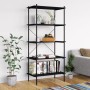 Schwarzes 5-stöckiges Regal 80x40x163 cm von vidaXL, Bücherregale und Regale - Ref: Foro24-336347, Preis: 108,27 €, Rabatt: %